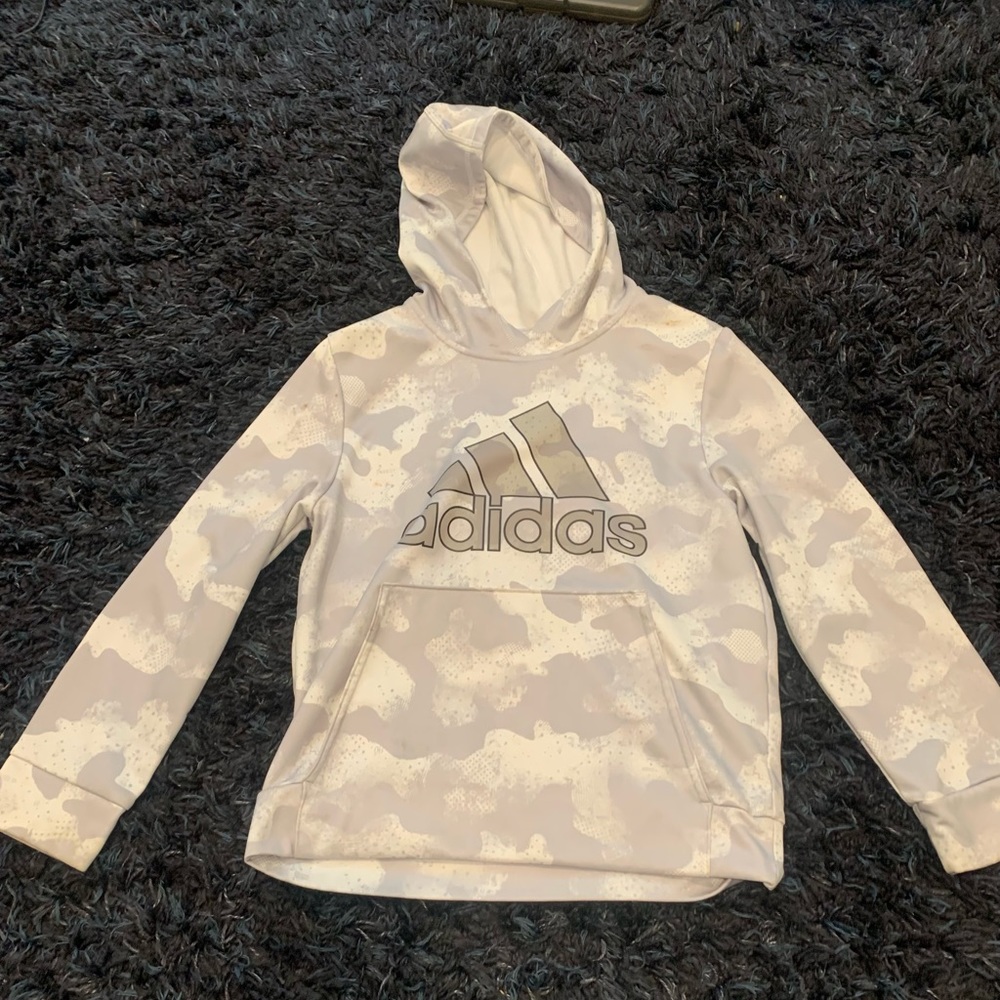 White camo adidas’s hoodie